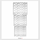 Zwart-wit popcorn sticker (Vel)