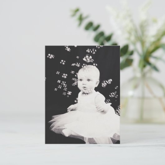 Zwart-wit portret briefkaart (Staand voorkant)