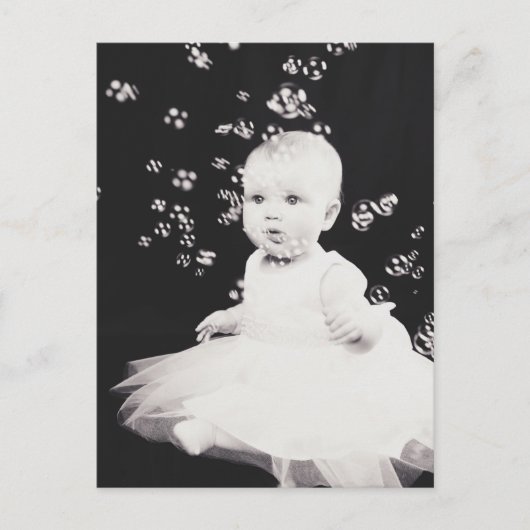 Zwart-wit portret briefkaart (Voorkant)