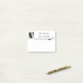 Zwart-wit portret in pixel art post-it® notes (Op bureau)