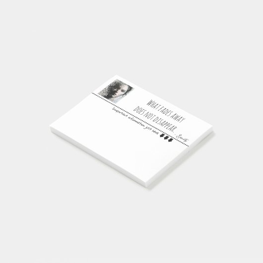 Zwart-wit portret in pixel art post-it® notes (Schuin)