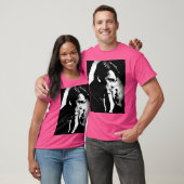 Zwart wit portret (linocut) van Jean Marais T-shirt (Unisex)