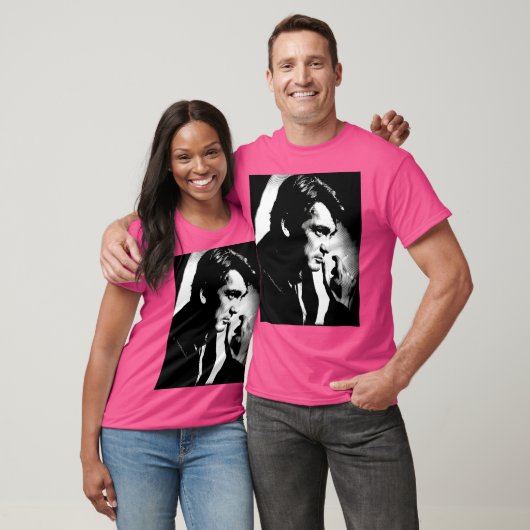 Zwart wit portret (linocut) van Jean Marais T-shirt (Unisex)