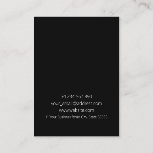 Zwart Wit Portret Oorbel Houder Display Kaart Visitekaartje (Achterkant)