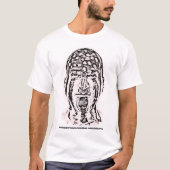 Zwart-wit portret op wit t-shirt (Voorkant)