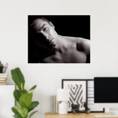 Zwart-wit portret poster (Thuiskantoor)