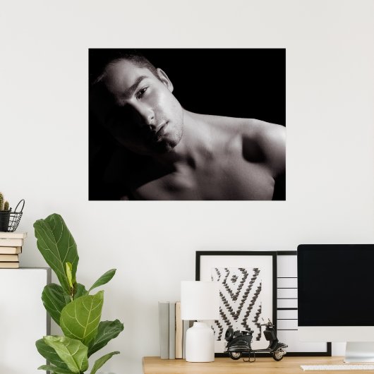 Zwart-wit portret poster (Thuiskantoor)