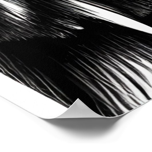 Zwart-wit portret van een adelaar | AI Art. Poster (Hoek)