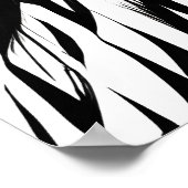 Zwart-wit portret van een adelaar | AI Art. Poster (Hoek)