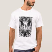 Zwart-wit portret van een adelaar | AI Art. T-shirt (Voorkant)