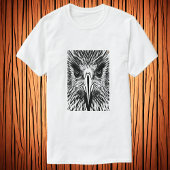 Zwart-wit portret van een adelaar | AI Art. T-shirt