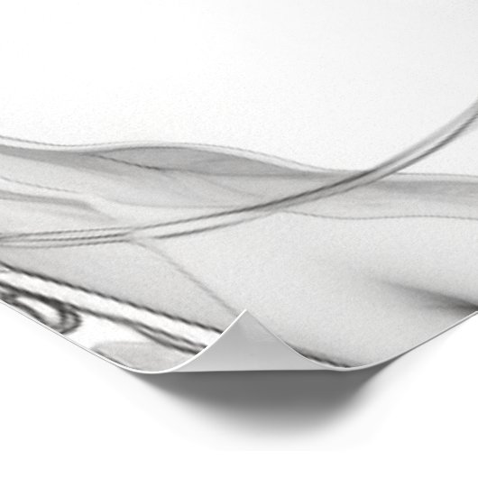 Zwart-wit portret van mooie vrouw poster (Hoek)