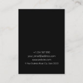 Zwart-wit portret visitekaartje (Achterkant)