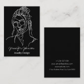 Zwart-wit portret visitekaartje (Voorkant / Achterkant)