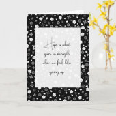 Zwart-wit Posies Denken aan jou Kaart (Gele Bloem)