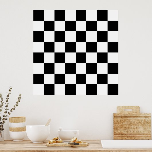 Zwart, wit Poster (Keuken)