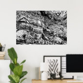 Zwart-wit Poster (Thuiskantoor)