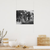 Zwart-wit Poster Charon Ferryman via Styx (Keuken)