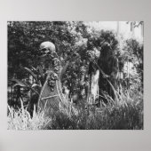 Zwart-wit Poster Charon Ferryman via Styx (Voorkant)