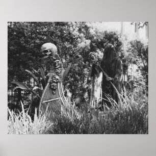 Zwart-wit Poster Charon Ferryman via Styx