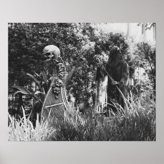 Zwart-wit Poster Charon Ferryman via Styx (Voorkant)