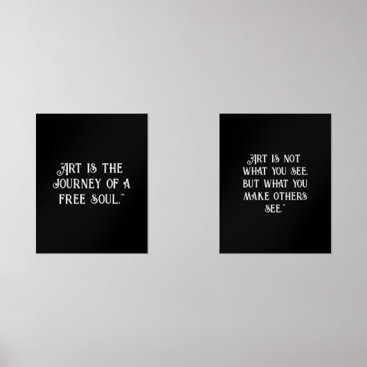 Zwart Wit Poster inspirerend quotes aanpassen Muurkunst Sets (Voorkant)