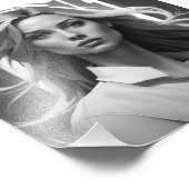 Zwart & wit poster met een vrouwen portret (Hoek)