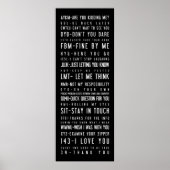 Zwart-wit poster met internetslang (Voorkant)