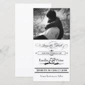 Zwart & Wit Poster Stijl Save the Date (Voorkant / Achterkant)