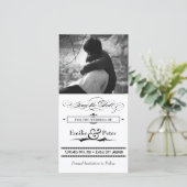 Zwart & Wit Poster Stijl Save the Date (Staand voorkant)
