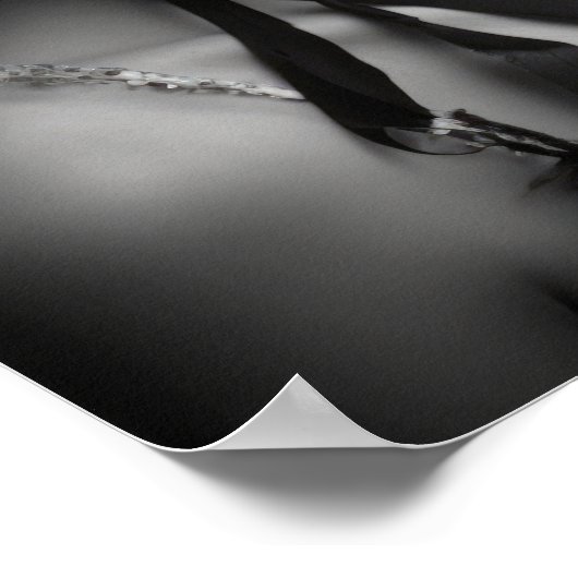 Zwart-wit poster van een jonge punk vrouw (Hoek)