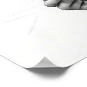 Zwart & Wit Potlood Tekening Jongen AI Gegenereerd Poster (Hoek)