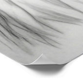 Zwart & Wit Potlood Tekening Meisje Generatieve AI Poster (Hoek)