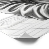 Zwart & Wit Potlood Tekening Sad Boy AI Art Poster (Hoek)