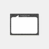 Zwart-wit praat bubble Custom Name Post-it® Notes (Voorkant)