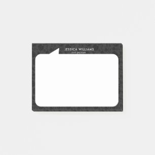 Zwart-wit praat bubble Custom Name Post-it® Notes