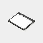 Zwart-wit praat bubble Custom Name Post-it® Notes (Schuin)