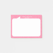 Zwart-wit praat bubble Custom Name Post-it® Notes (Voorkant)