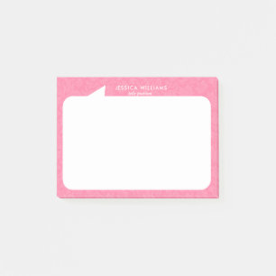 Zwart-wit praat bubble Custom Name Post-it® Notes