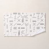 Zwart Wit Prachtig modern geometrisch patroon Bad Handdoek (Handdoek)