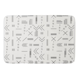 Zwart Wit Prachtig modern geometrisch patroon Badmat