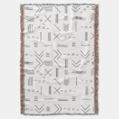 Zwart Wit Prachtig modern geometrisch patroon Deken (Voorkant Verticaal)