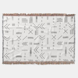 Zwart Wit Prachtig modern geometrisch patroon Deken