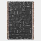 Zwart Wit Prachtig modern geometrisch patroon Deken (Voorkant Verticaal)