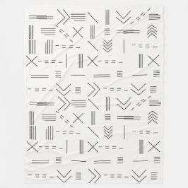 Zwart Wit Prachtig modern geometrisch patroon Fleece Deken