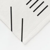 Zwart Wit Prachtig modern geometrisch patroon Fleece Deken (Hoek)