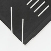 Zwart Wit Prachtig modern geometrisch patroon Fleece Deken (Hoek)