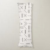 Zwart Wit Prachtig modern geometrisch patroon Lichaamskussen (Voorkant Verticaal)