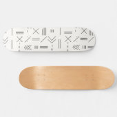 Zwart Wit Prachtig modern geometrisch patroon Persoonlijk Skateboard (Horizontaal)