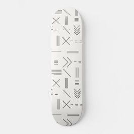 Zwart Wit Prachtig modern geometrisch patroon Persoonlijk Skateboard